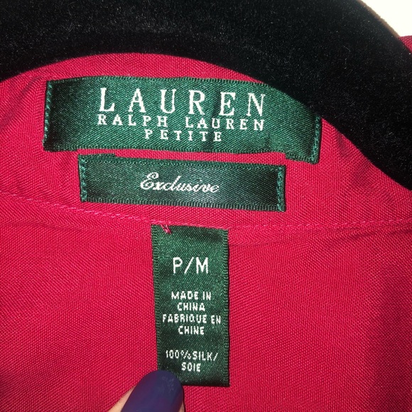 Red Silk Button-Up - Picture 5 of 10